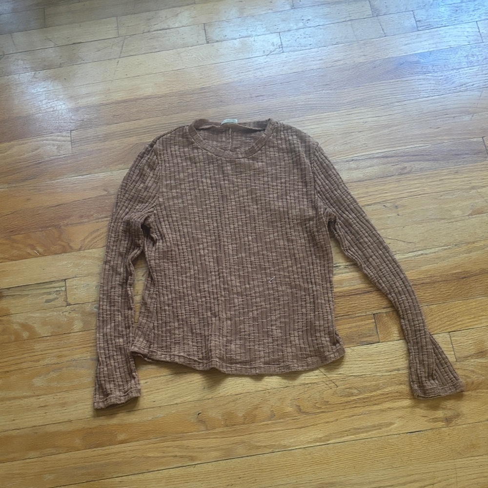 Free People Ribbed Long Sleeve Top